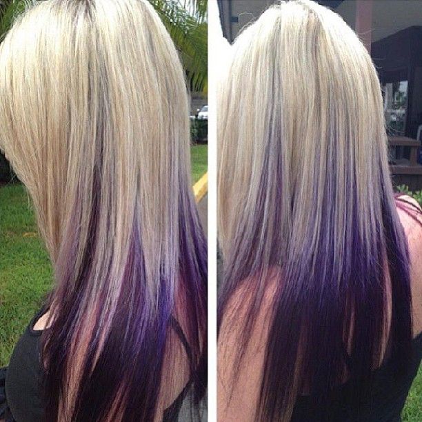 Blonde Hair Purple Underneath