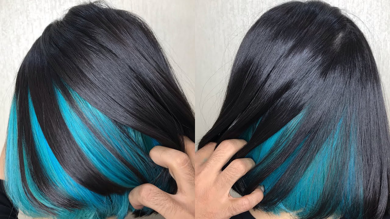 8. "How to DIY Royal Blue Peekaboo Hair at Home" - wide 1